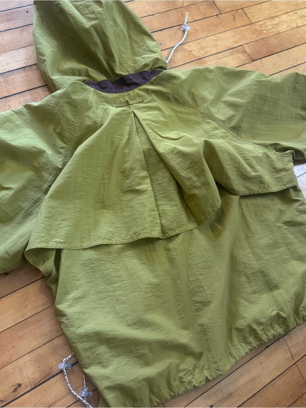 Vintage Timberland Weathergear Jacket Mens hooded anorak Streetwear Y2K green - Picture 5 of 6